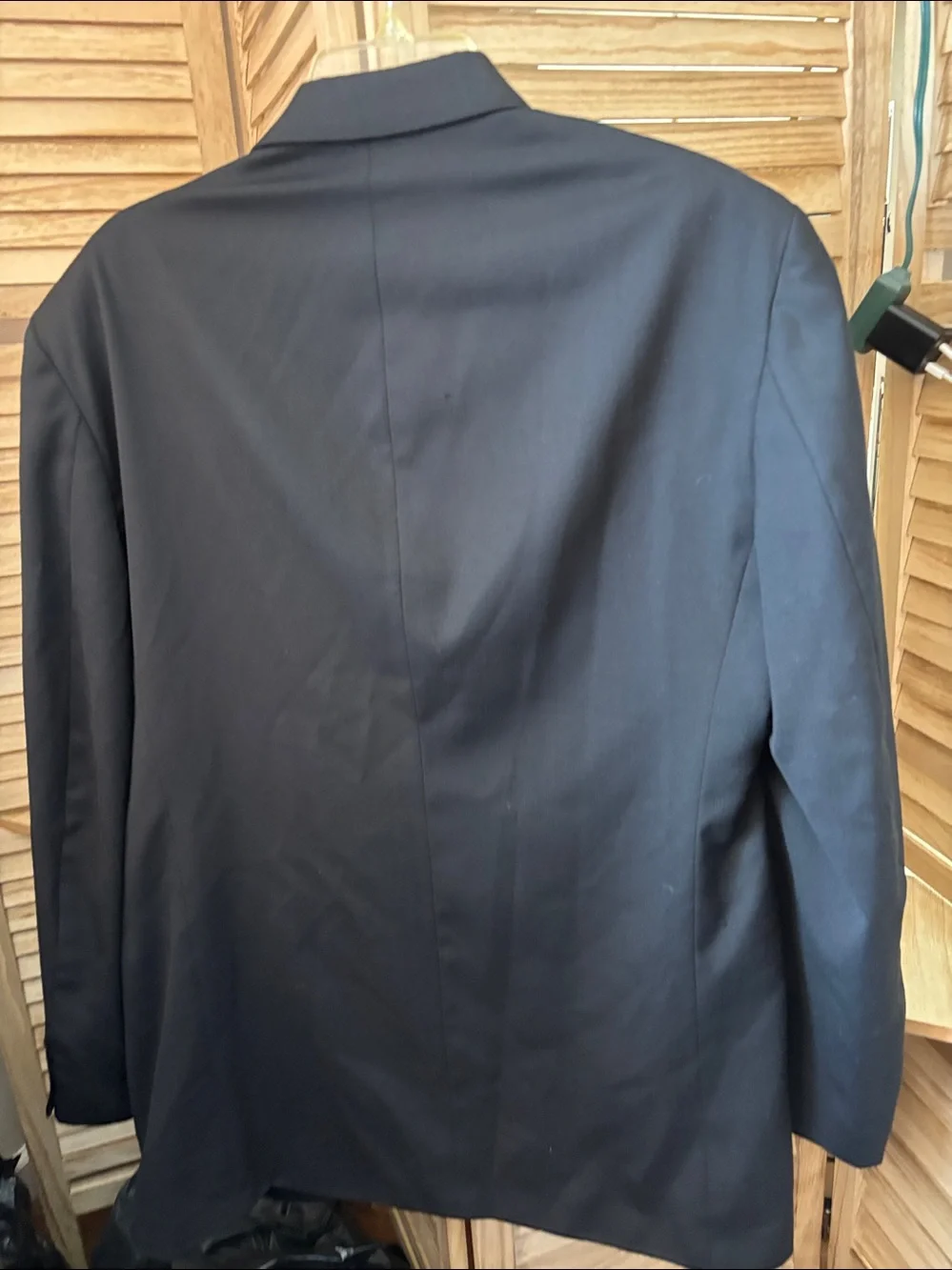 Men's Stafford Black Wool Single-Breasted Blazer - Tailored Office Jacket 40L